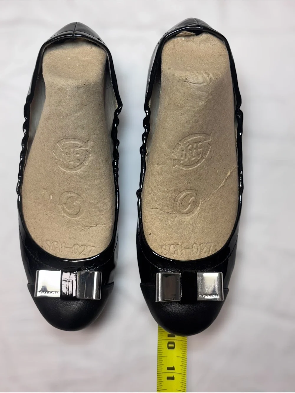 COACH Women's Black Patent Leather Ballet Flats